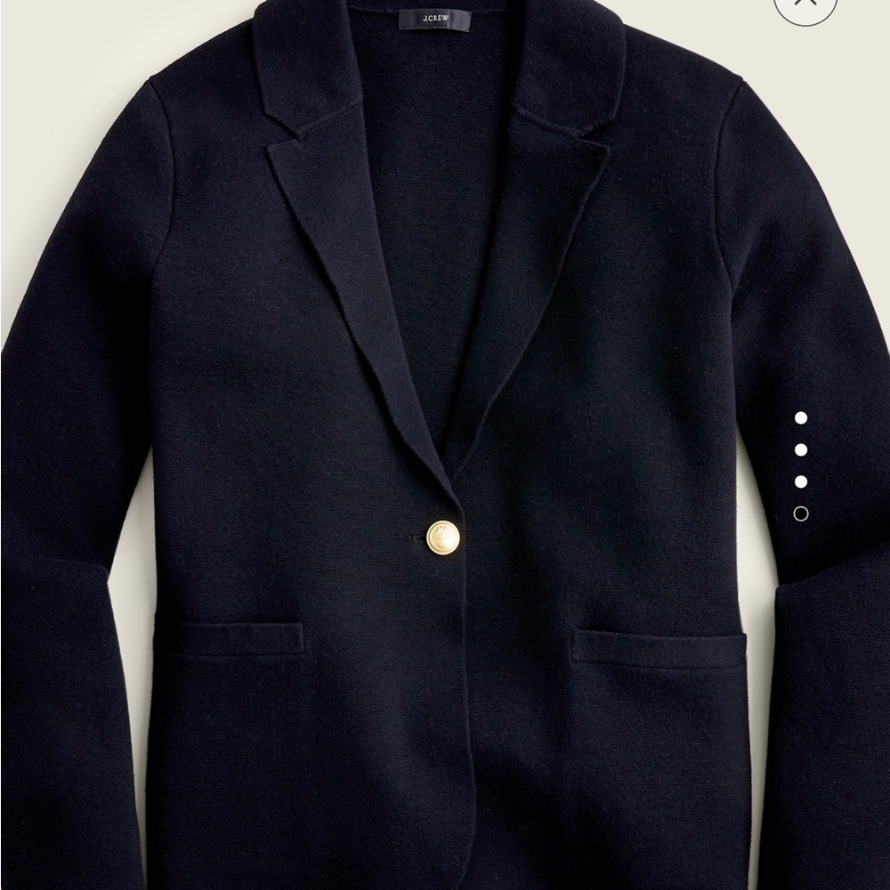JCrew Camile Shrunken Sweater-Blazer in Black size L